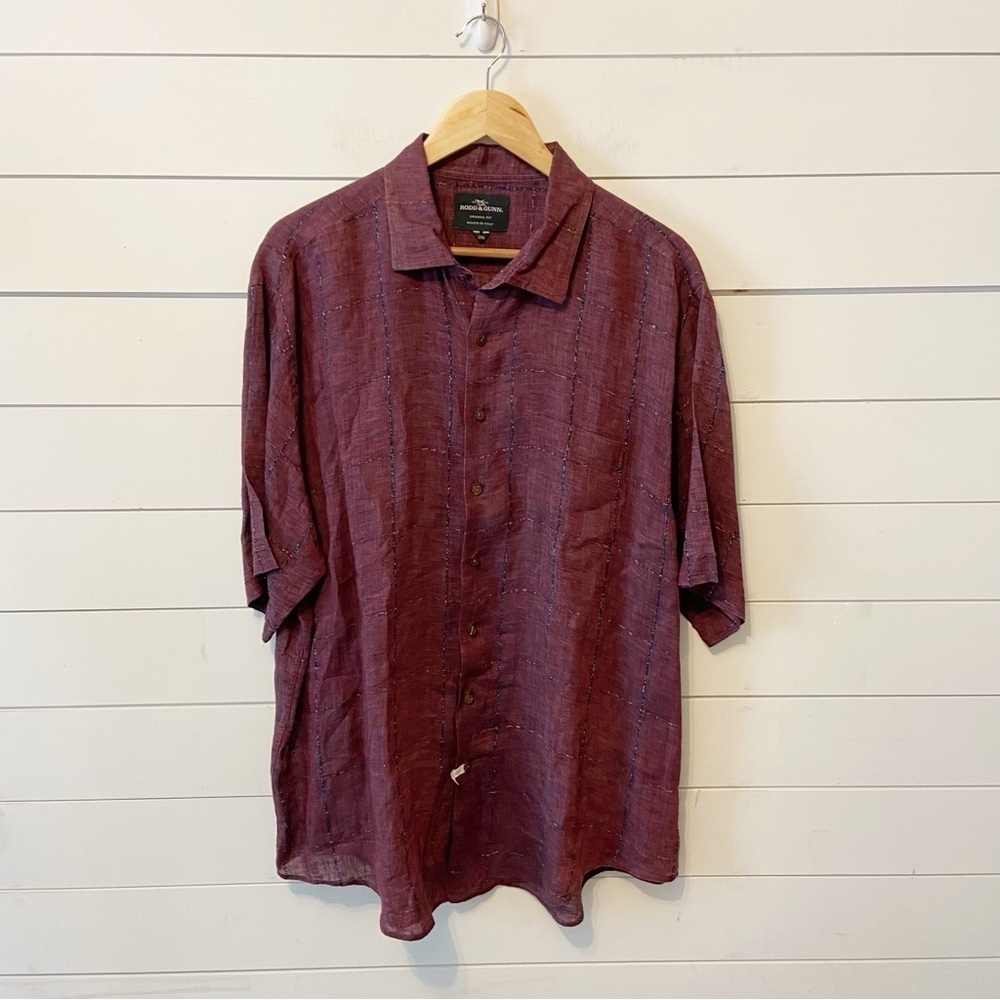 Rodd&Gunn Mens Linen Blend Original Fit Italian Casual Button Down Top Size 2XL